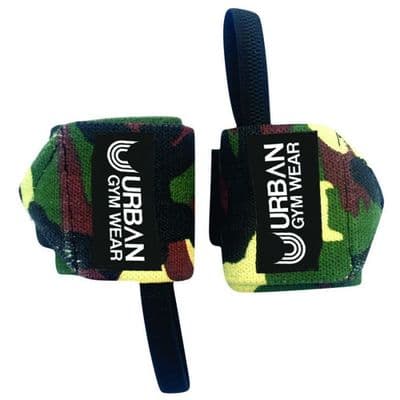 Urban Gym Wear Wrist Wraps - Woodland Camo