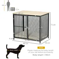 Dog Crate End Table w/ Soft Washable Cushion, Front Door, for Small, Medium Dogs