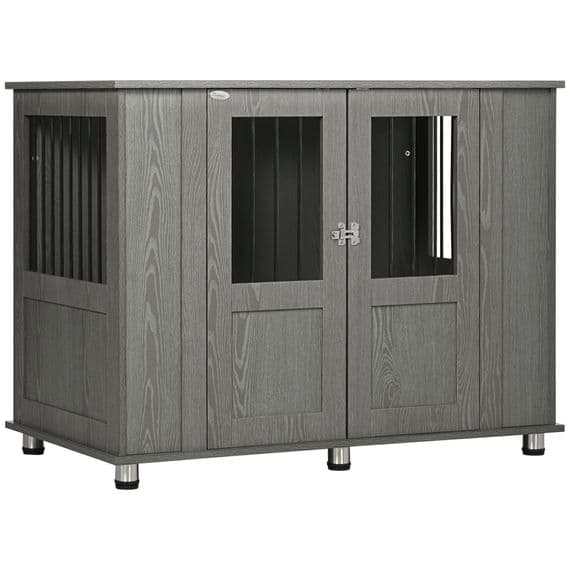 Dog Crate Kennel Cage for Extra Large Dog, Indoor End Table, Grey
