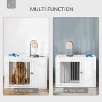 Furniture-Style Dog Crate End Table w/ 2 Doors, for Medium & Large Dogs Pawhut