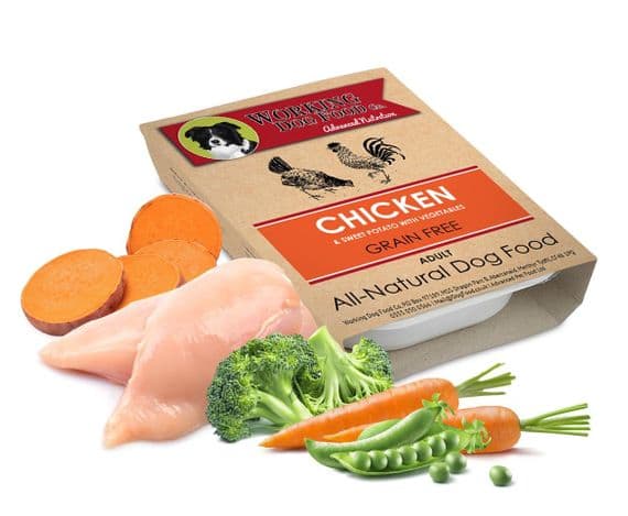 Grain Free Working Dog  - Chicken with Sweet Potato & Veg (Wet Trays) 10 x 395g