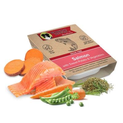 Grain Free Working Dog – Salmon with Sweet Potato & Vegetables (Wet Tray) 10 x 395g