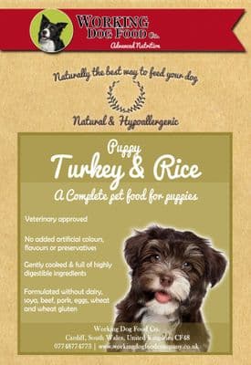 Naturally preserved & Hypo-allergenic Puppy Turkey & Rice Complete Dry Dog Food