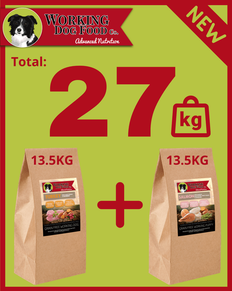 Special Offer 2 x 13 5kg Working Dog Bags Total 27kg