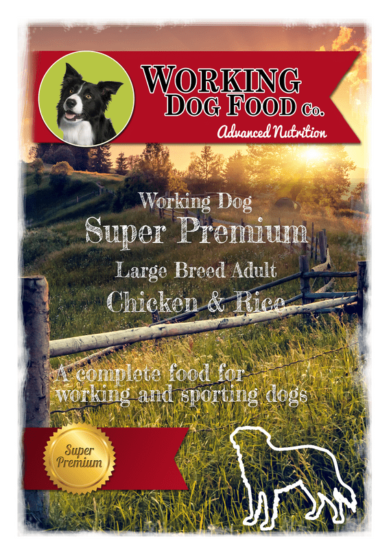 Super Premium Hypoallergenic Adult Large Breed Chicken Rice Complete Dry Working Dog Food 15kg
