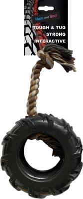 Super Tough Tyre With Rope Toy