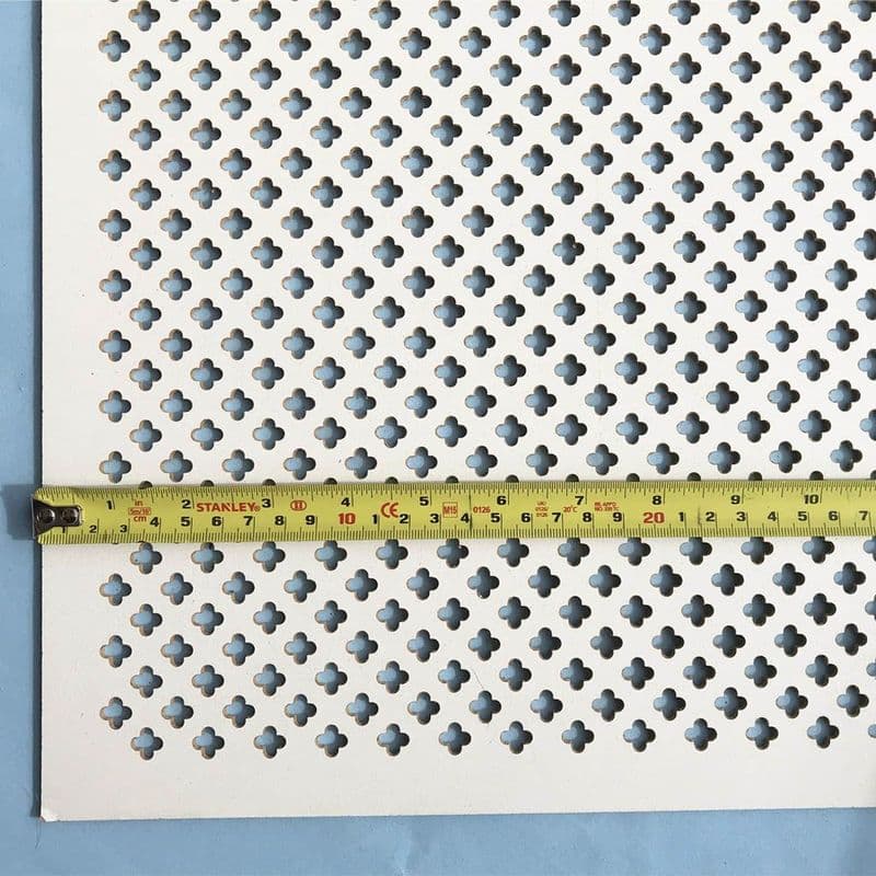 Clover white faced perforated MDF screening panel