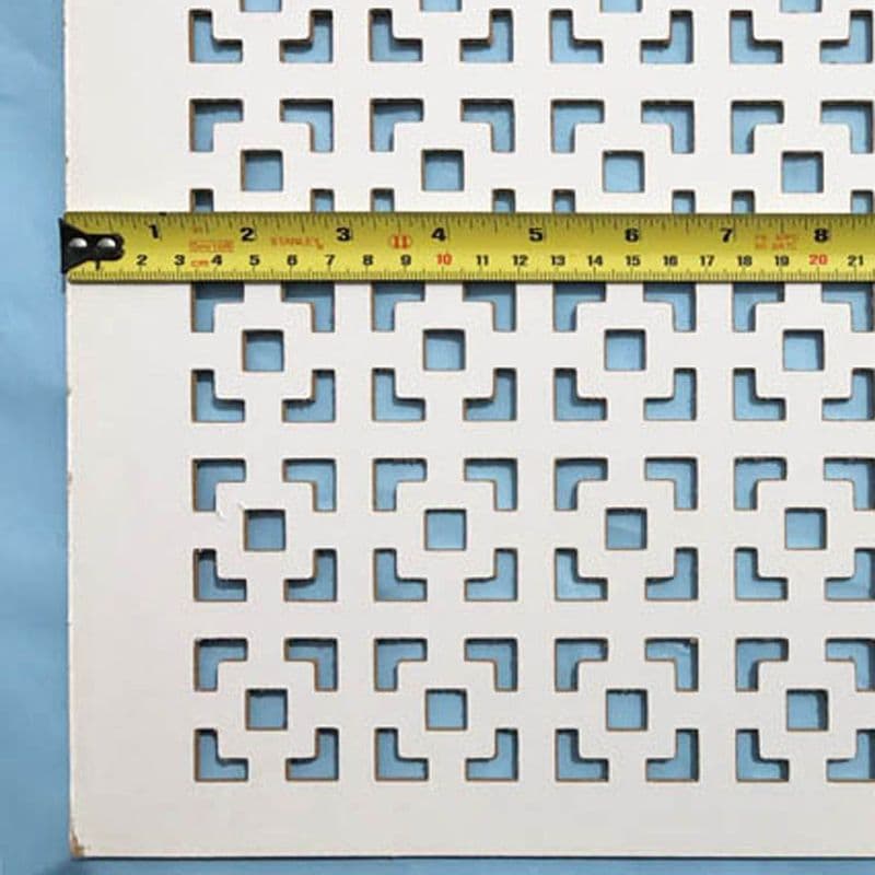 Dakota white faced perforated MDF screening panel