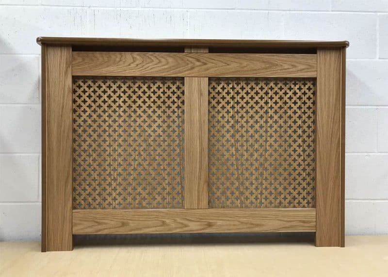 Oak Veneer radiator cover clear satin finish mini small medium large ...