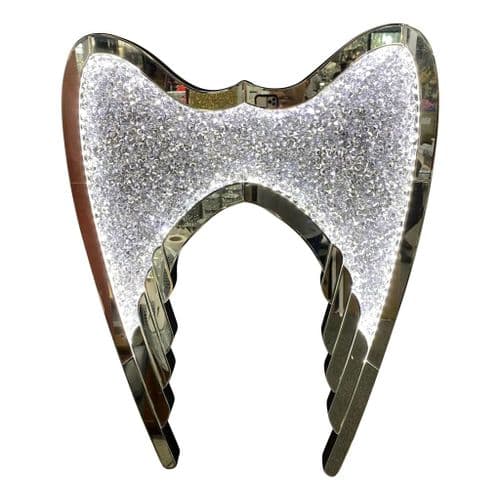 Sparkly Bling Crushed Diamond Crystal 60X40cm Shiny Wall Hanging Angel