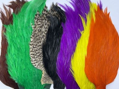 Indian cock capes dyed or natural by AM Flytying