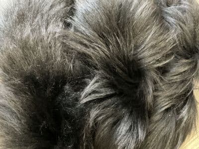 Silver Fox Complete Tail, Dyed in Black