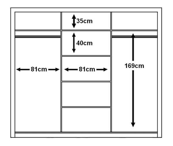 Boston 3 Door  Sliding Wardrobe