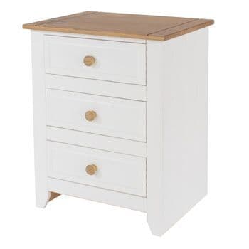 Capri 3 Drawer Bedside Cabinet