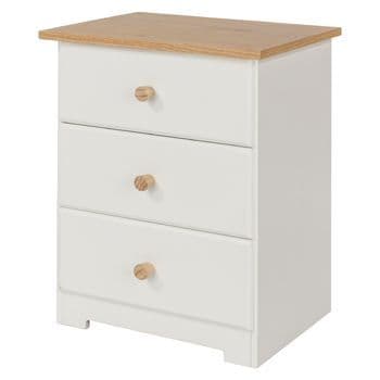 Colorado 3 Drawer Bedside Cabinet