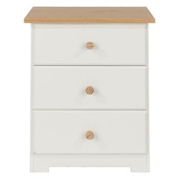 Colorado 3 Drawer Bedside Cabinet