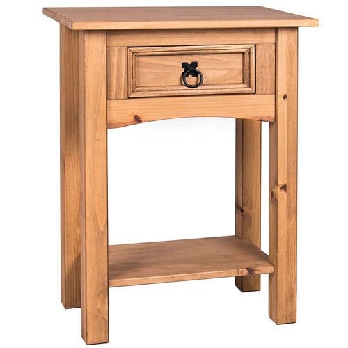 Corona 1 Drawer Console Table with Shelf