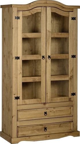 Corona 2 Door 2 Drawer Glass Display Unit