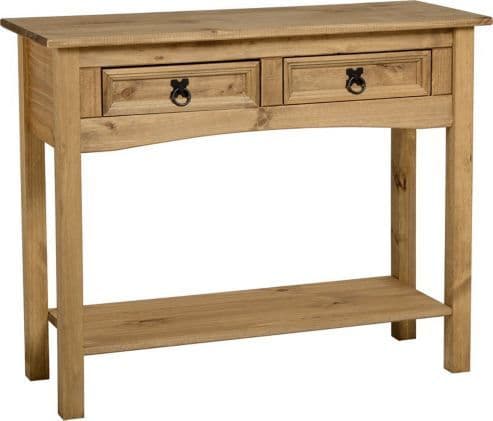 Corona 2 Drawer Console Table with Shelf