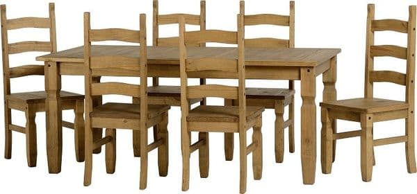 Corona 5' Dining Set with 6 Chairs