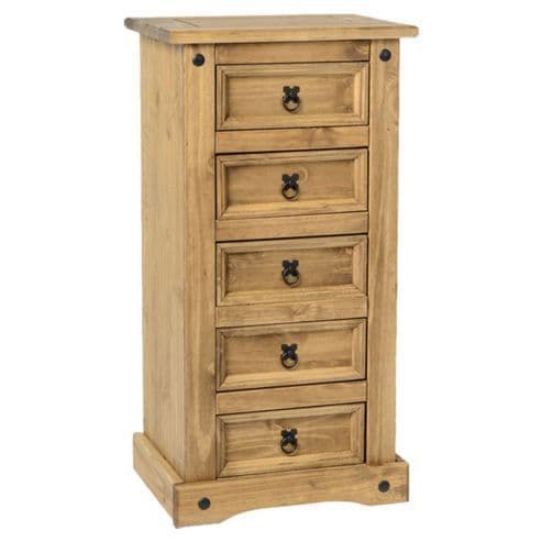 Corona 5 Drawer Narrow Chest