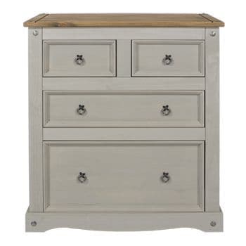 Corona Grey Wash 2+2 drawer chest
