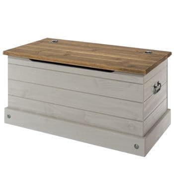 Corona Grey Wash storage trunk