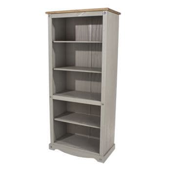 Corona Grey Wash tall bookcase