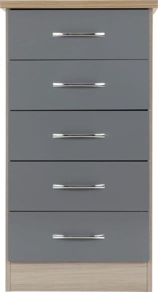Nevada 5 Drawer Narrow Chest