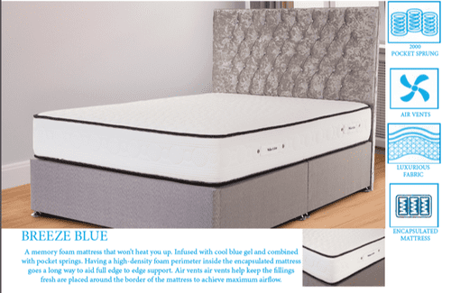 Walker & Slater 'Breeze Blue' Mattress