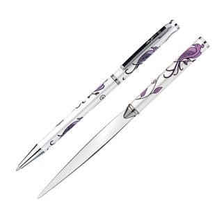 Bird of Paradise Pen Letter Opener Gift Set (white)
