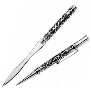Celtic Birds Ballpoint Pen & Paper Knife Set