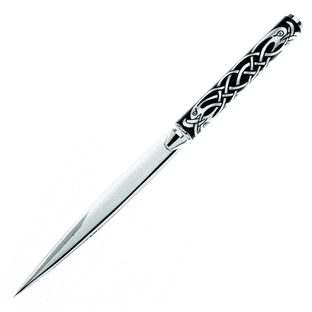 Celtic Birds Knot Letter Opener Black/Silver