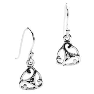 Celtic Triskele Drop Earrings (circular)