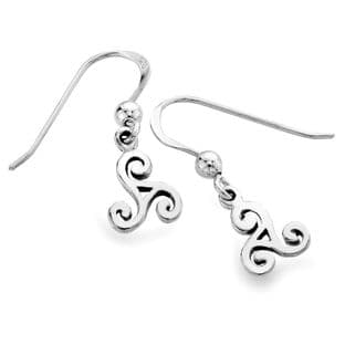 Celtic Triskele Drop Earrings (sml)