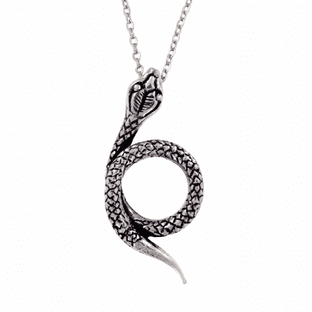 Coiled Cobra Pewter Pendant