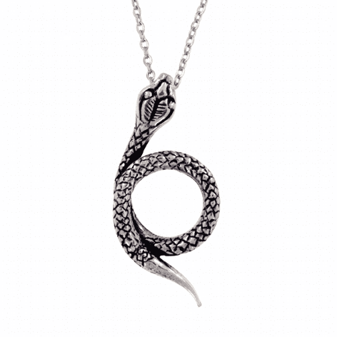 Coiled Cobra Pewter Pendant