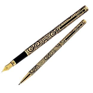 Gold Triskelion Pen Set