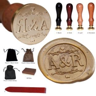 Heart Scroll Personalised Wax Seal Stamp