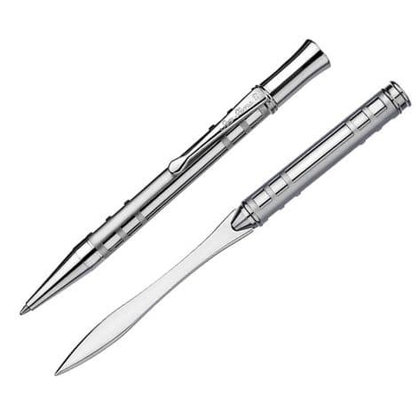 Mackintosh Etched Lattice Ballpoint Pen & Paperknife