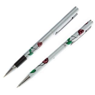 Mackintosh Rose Ballpoint & Rollerball Pen Set