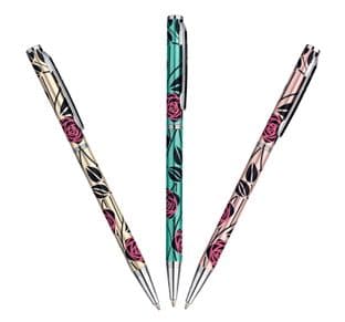 Mackintosh Rose & Leaves Pen