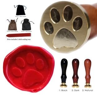 Paw Print Wax Seal Stamp