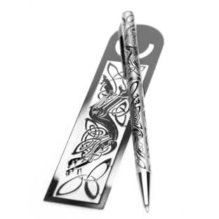 Pen & Bookmark Celtic Dog Design