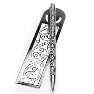 Pen & Bookmark Celtic Triskele Design (1)