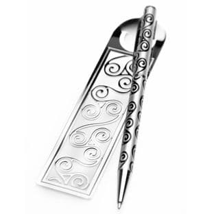 Pen & Bookmark Celtic Triskele Design (2)
