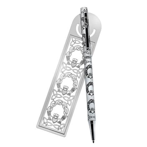 Pen & Bookmark Irish Claddagh Design