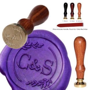 Personalised Wax Stamp Ornate Twin Leaf