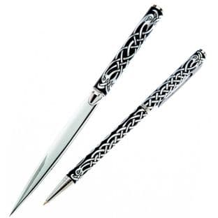 Slim Ballpoint Pen & Letter Opener Set Birds (S)
