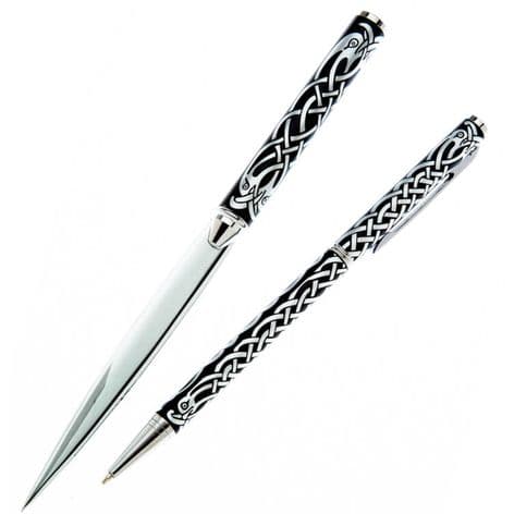 Slim Ballpoint Pen & Letter Opener Set Birds (S)